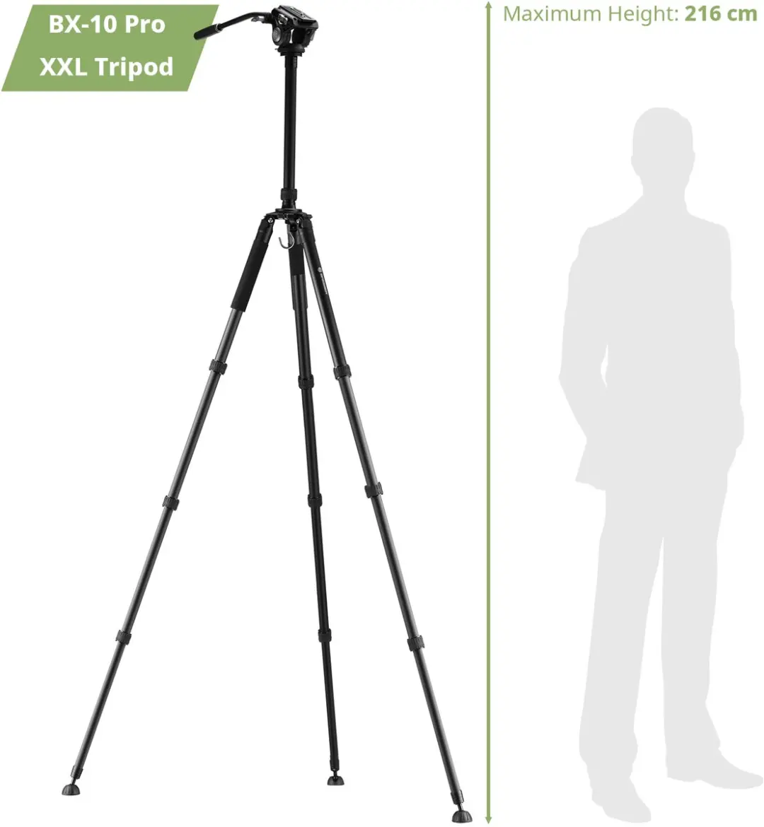 Bresser BX-10 Pro Statief - Fluid Pan-Tilt - 10 kg - Zwart - afbeelding 6 van 6