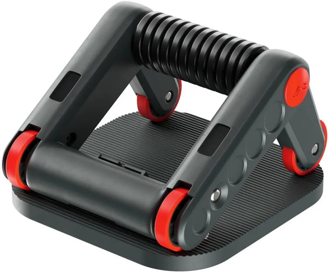 Crivit 3-in-1 Fitness Set - Fitnessroller, Push-up Handgrepen, Expander - Zwart/Rood