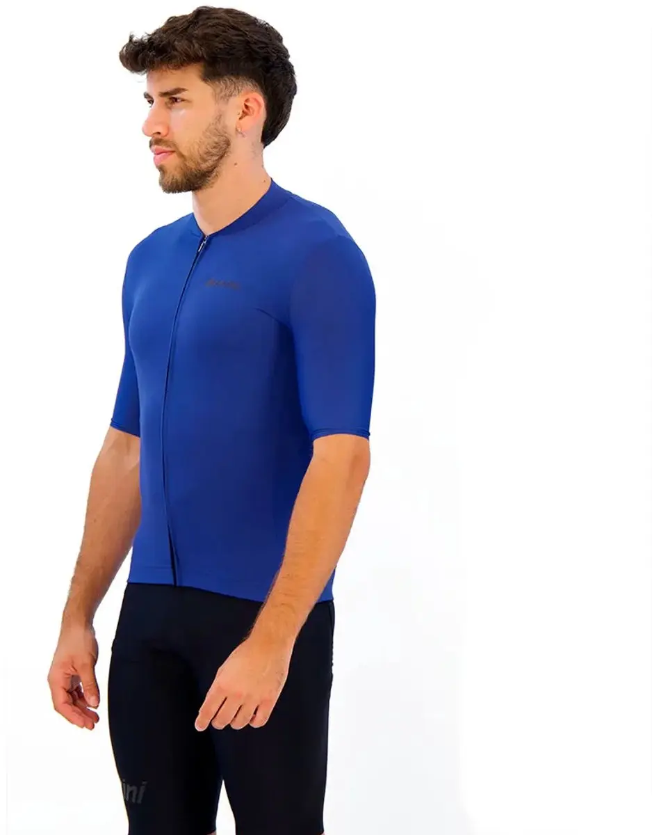 Santini Sensation Korte Mouw Wielertrui - XL - Navy