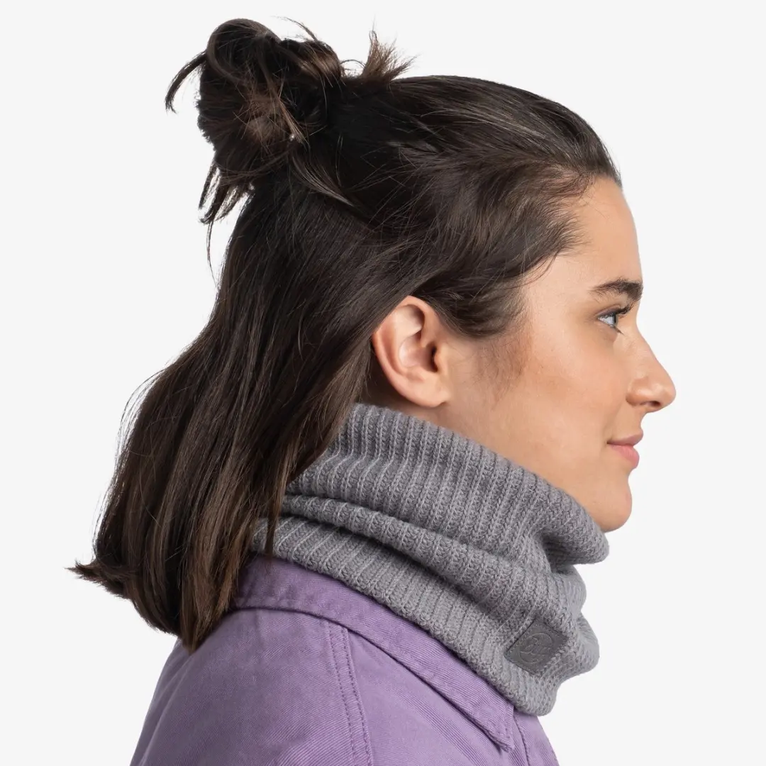 Buff Knitted & Fleece Nekwarmer - Grijs