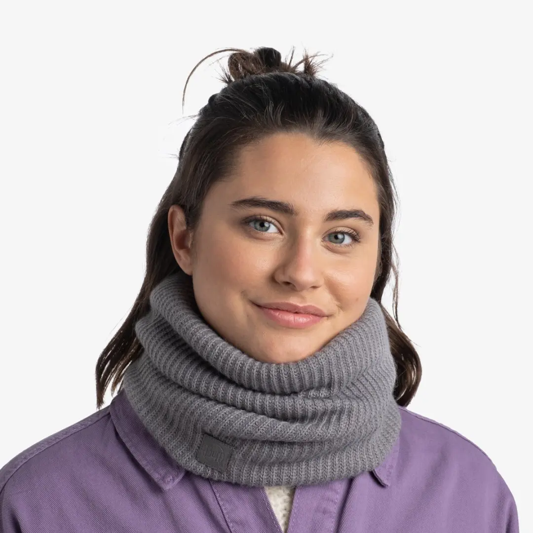 Buff Knitted & Fleece Nekwarmer - Grijs
