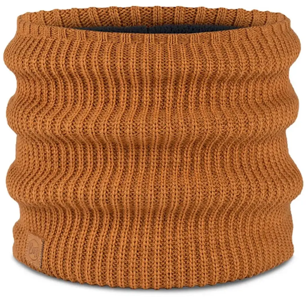 Buff Knitted & Fleece Nekwarmer Rutger Copper - Bruin