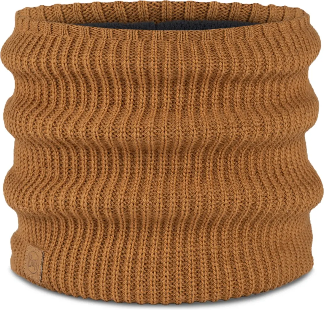 Buff Knitted & Fleece Nekwarmer Rutger Copper - Bruin