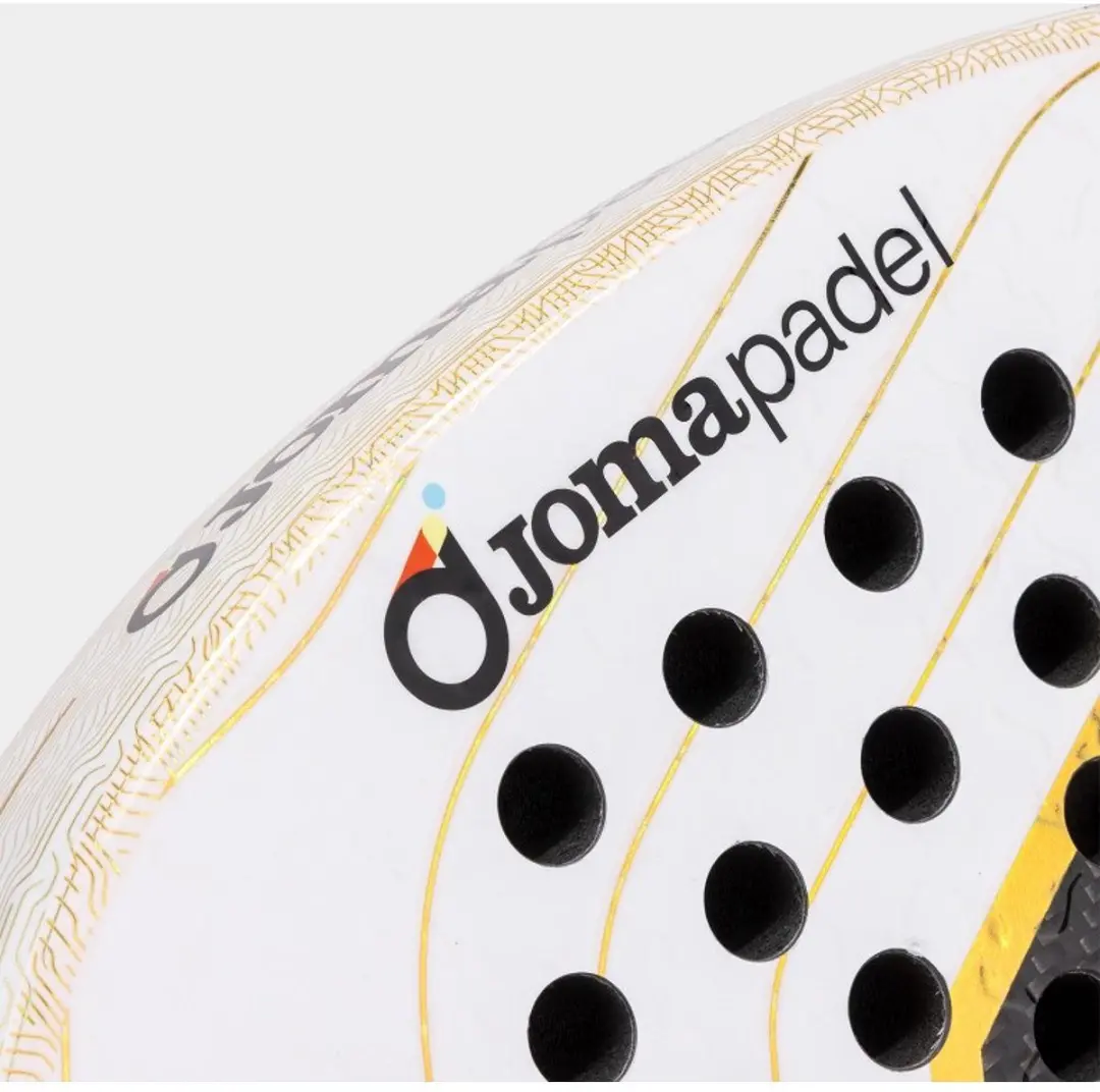 Joma Slam Pro Iconic Padelracket L2 - Wit/Goud - afbeelding 4 van 6