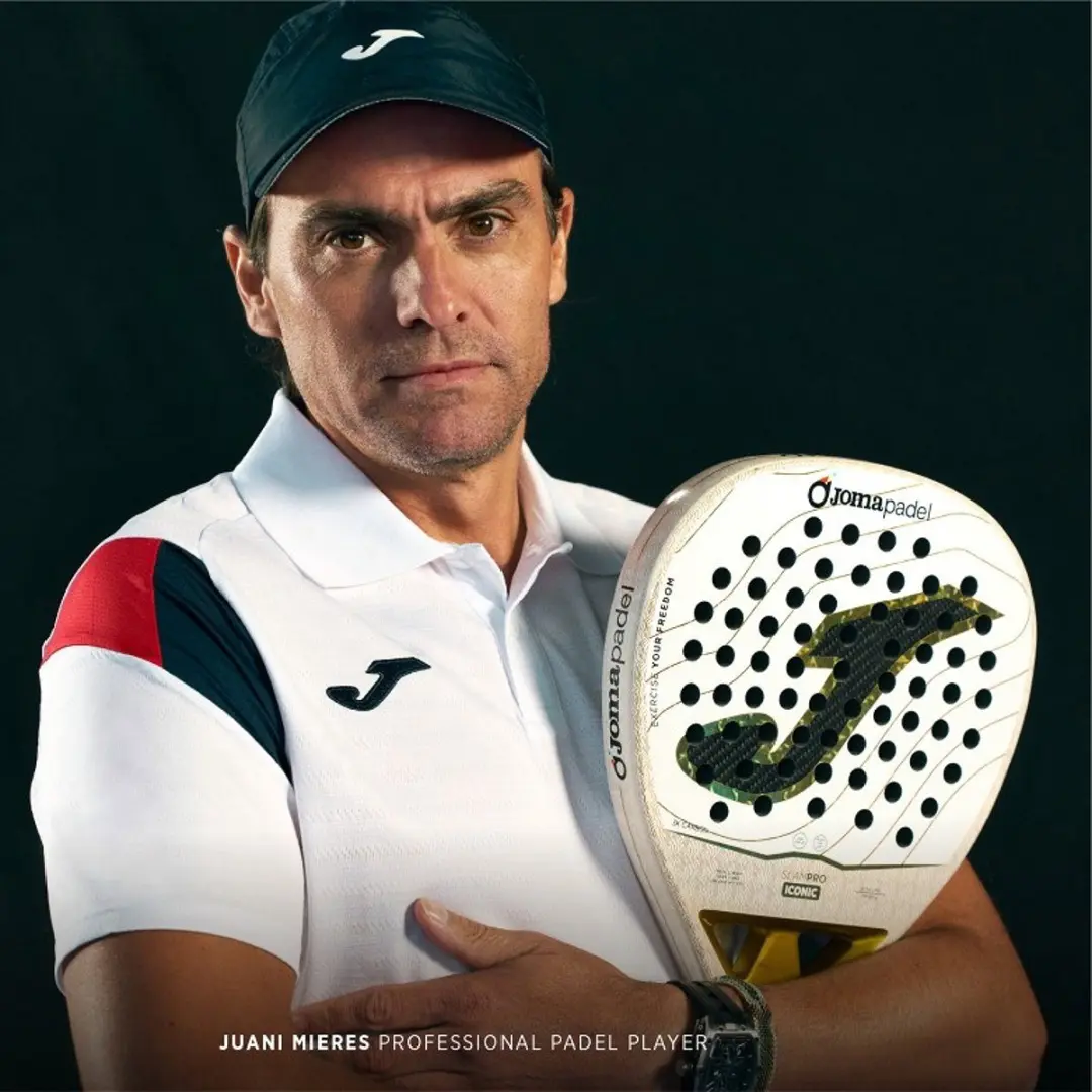 Joma Slam Pro Iconic Padelracket L2 - Wit/Goud - afbeelding 3 van 6