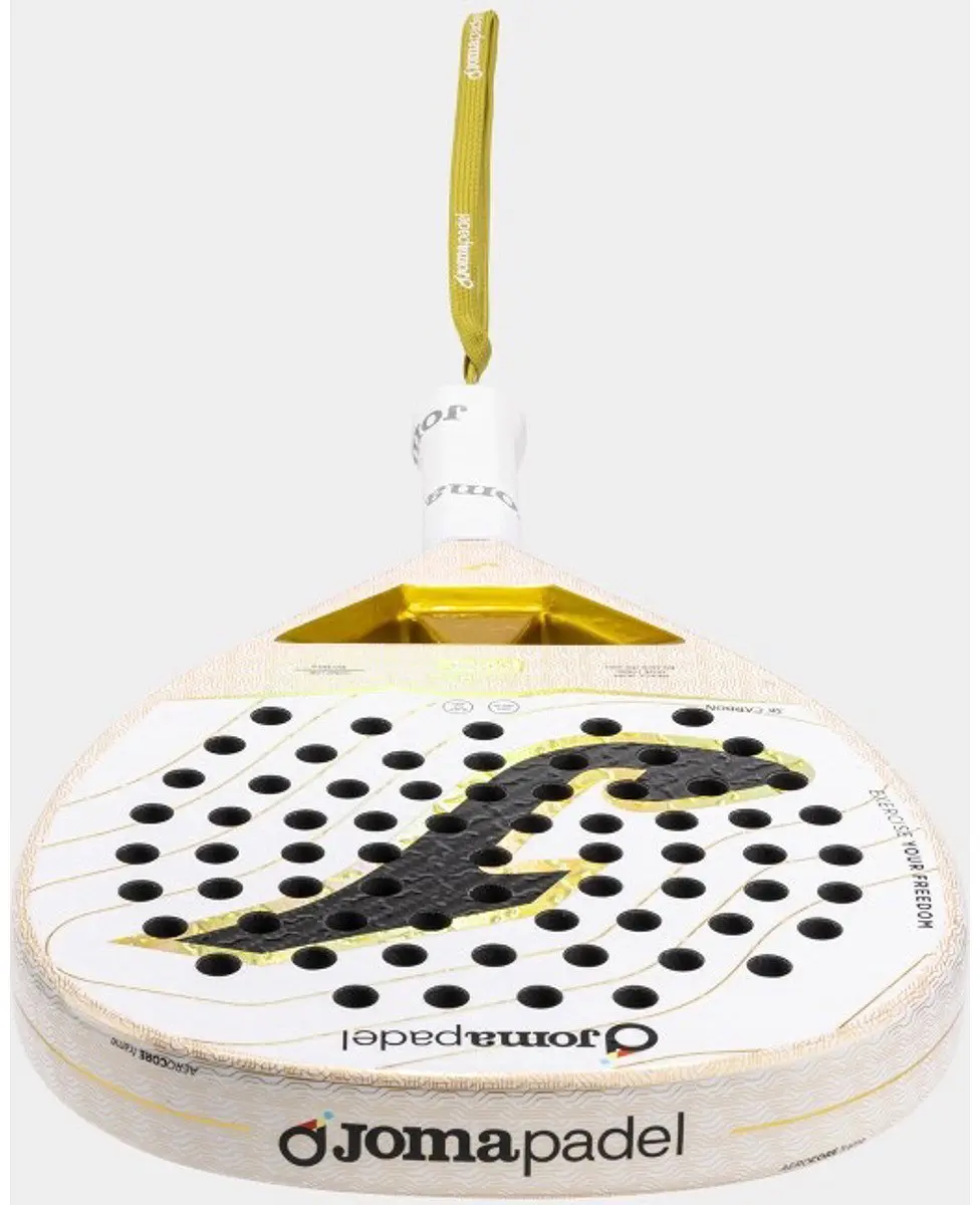 Joma Slam Pro Iconic Padelracket L2 - Wit/Goud - afbeelding 5 van 6