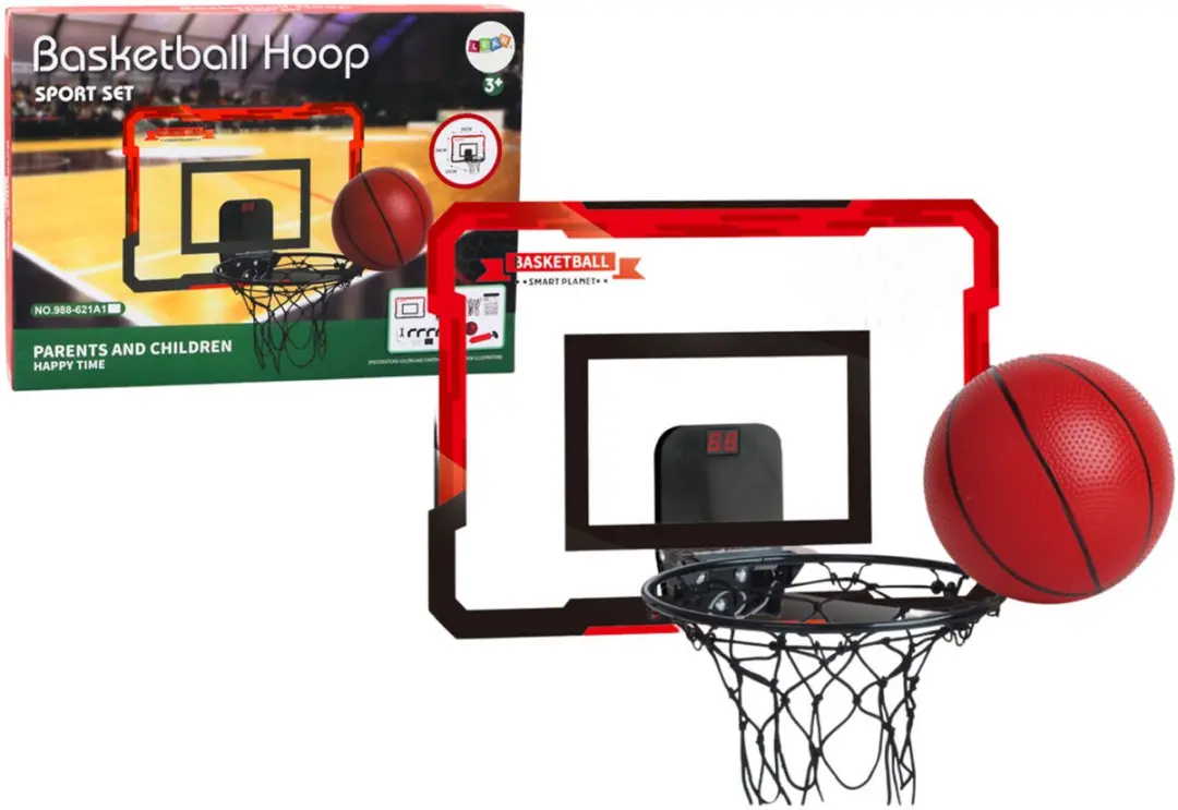 Basketbalmand voor kinderen, tegenbalset voor achterbord