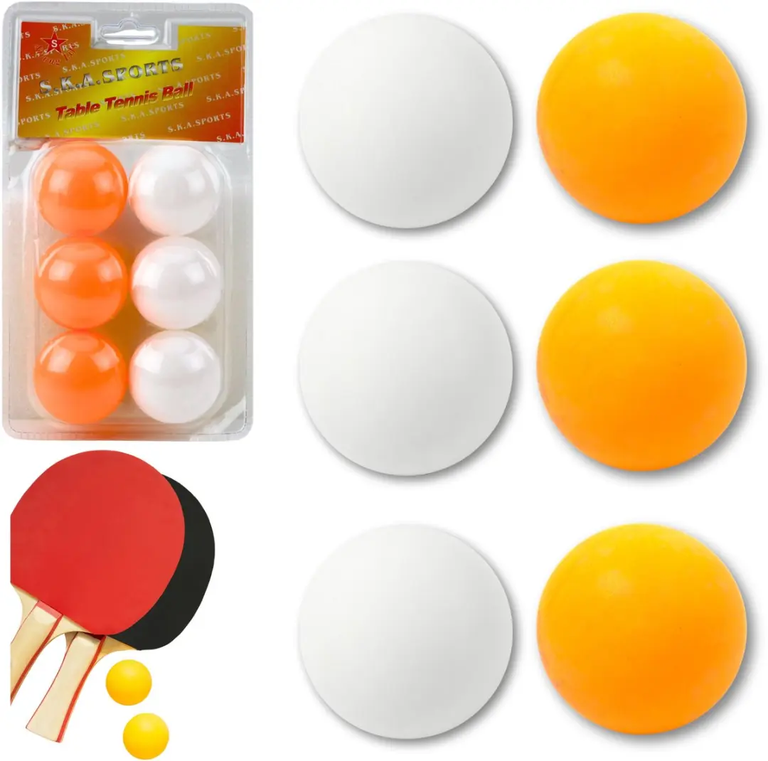 Pingpongballen Sport Wit Oranje 6 St