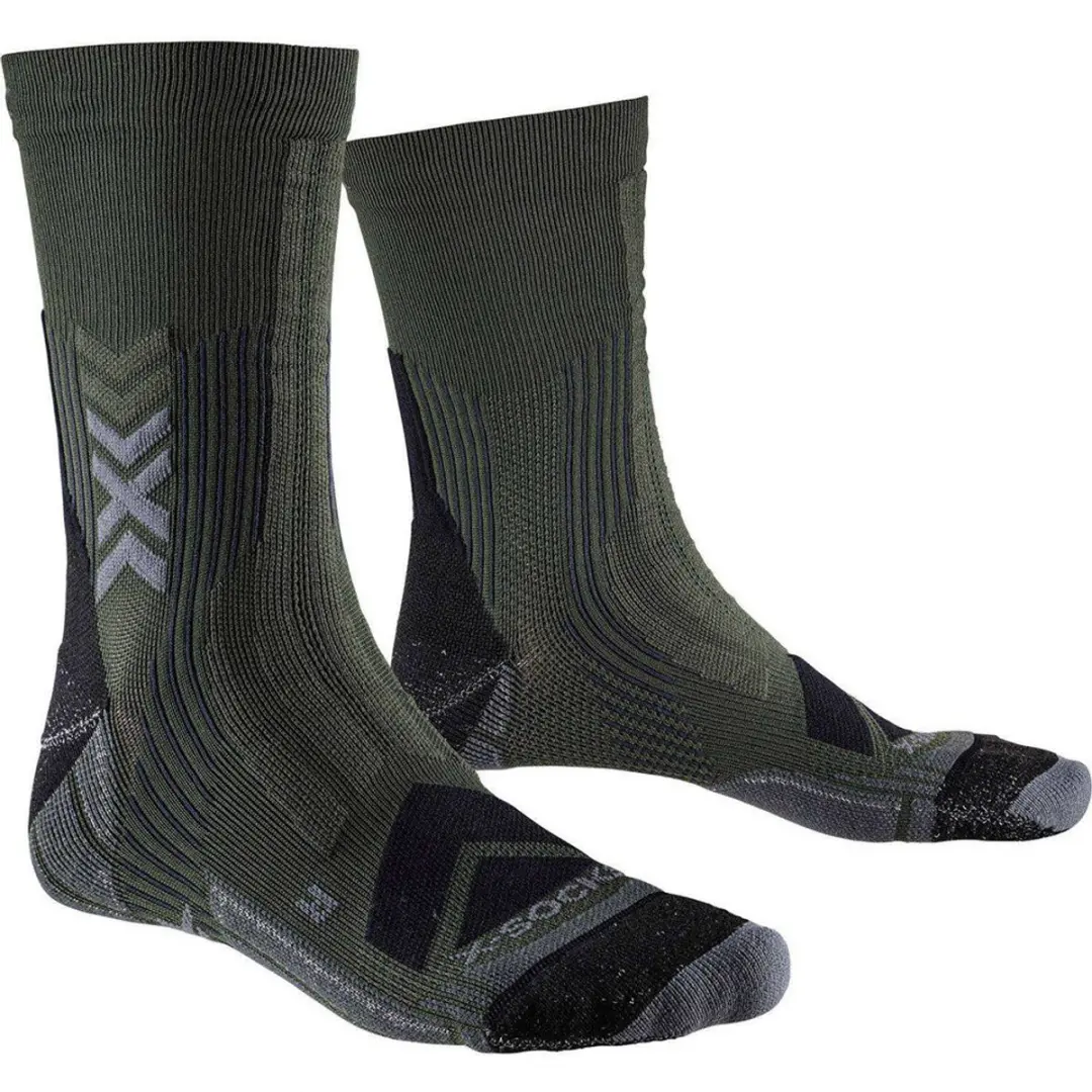 X-Bionic Hike Expert Silver Crewsokken Groen 35-38