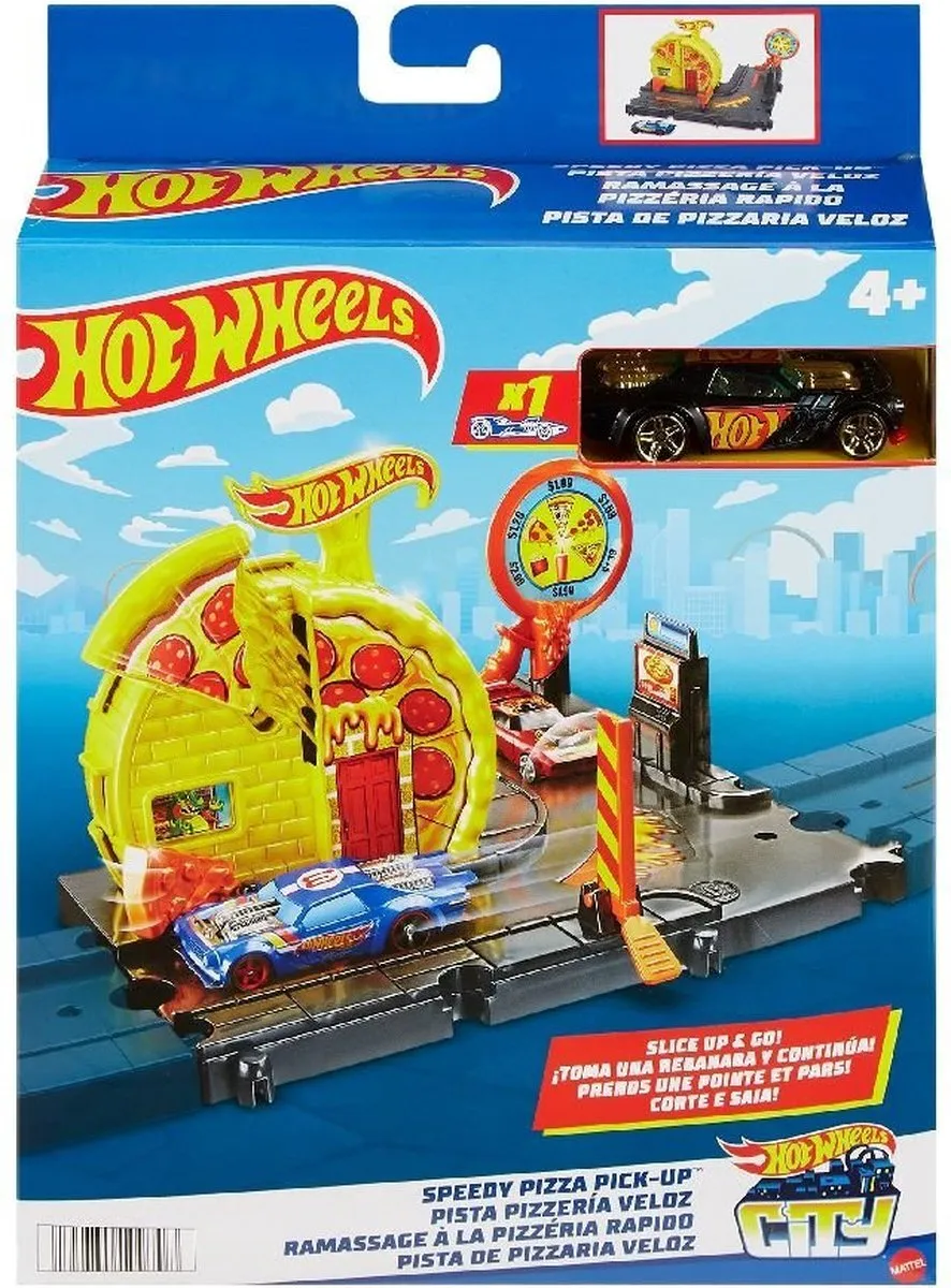 Mattel Hot Wheels City Explorer HKX44 Speedy Pizza Pick-Up - Blauw