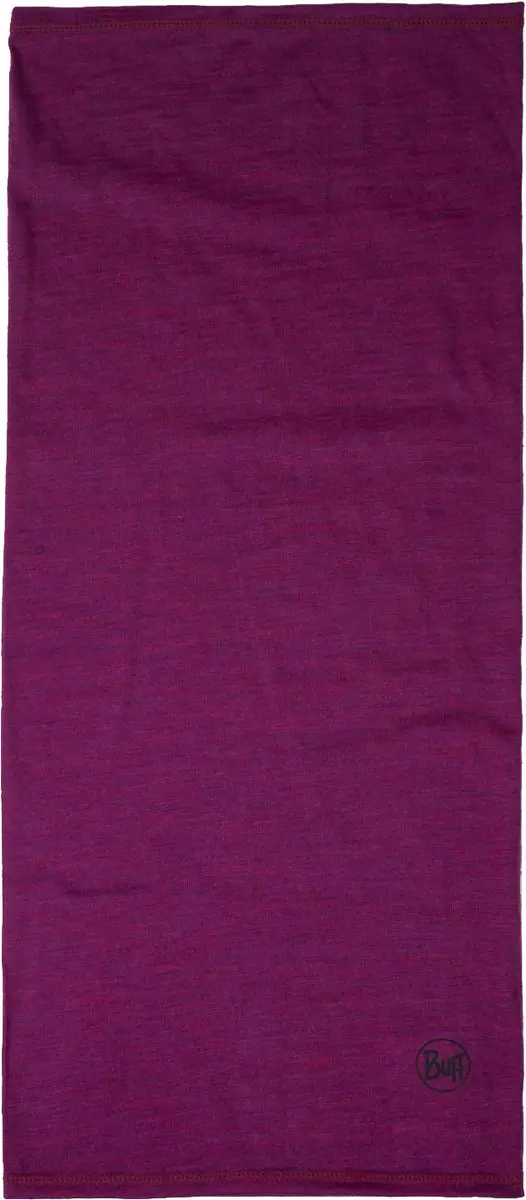 Buff Neckwarmer Lightweight Merino Wool Solid Magenta