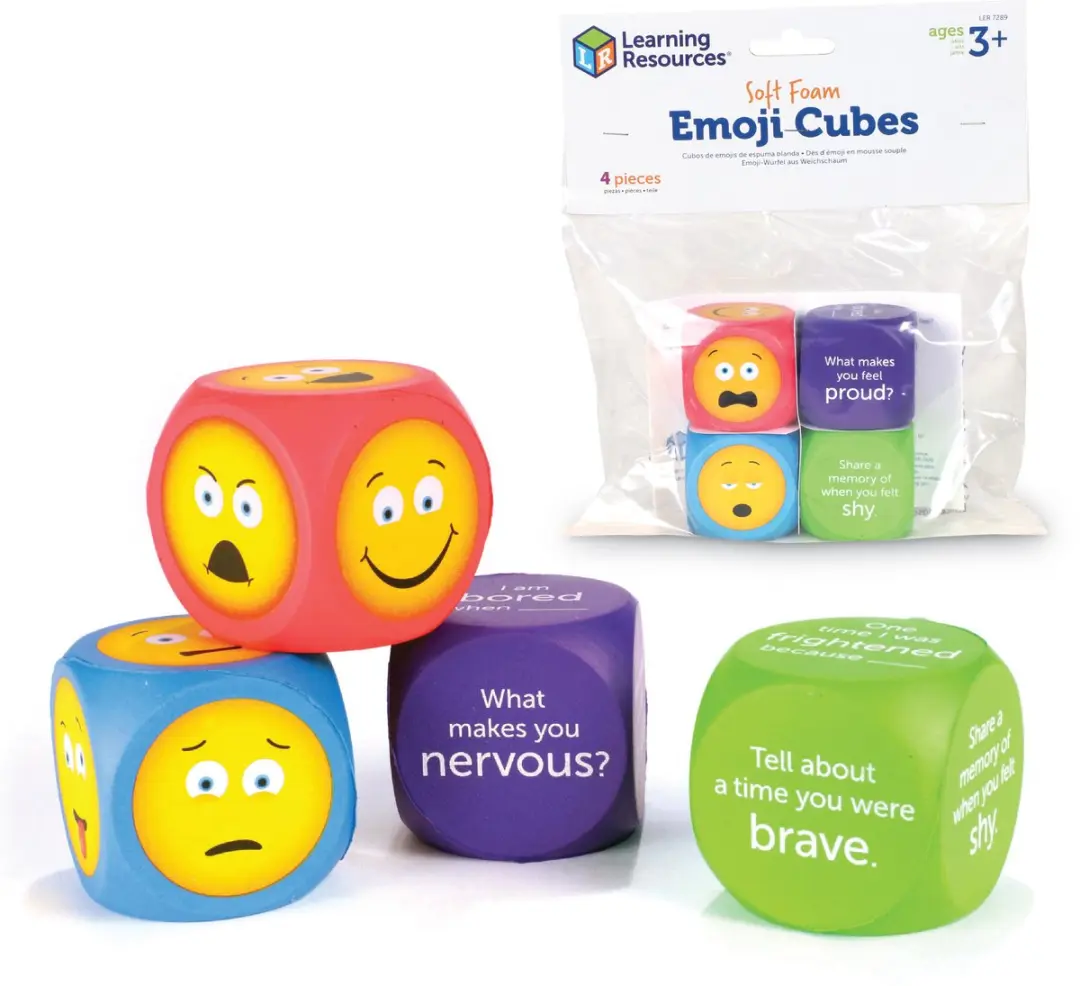 Learning Resources Grote zachte emoji dobbelstenen