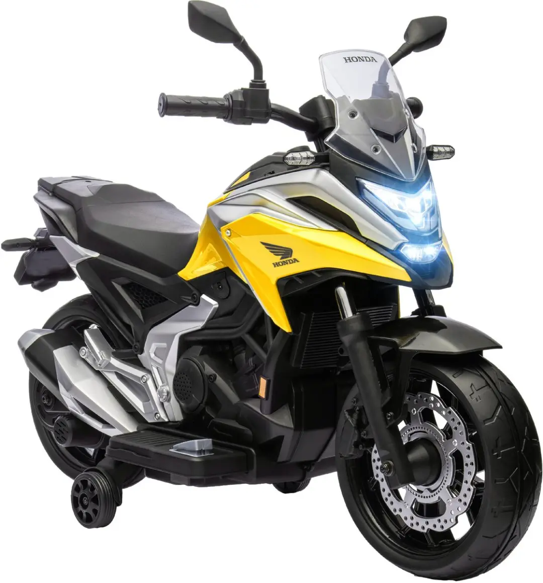 AIYAPLAY Electric Ride-on Motorcycle Kunststof, Metaal 107L x 46B x 75H cm Geel