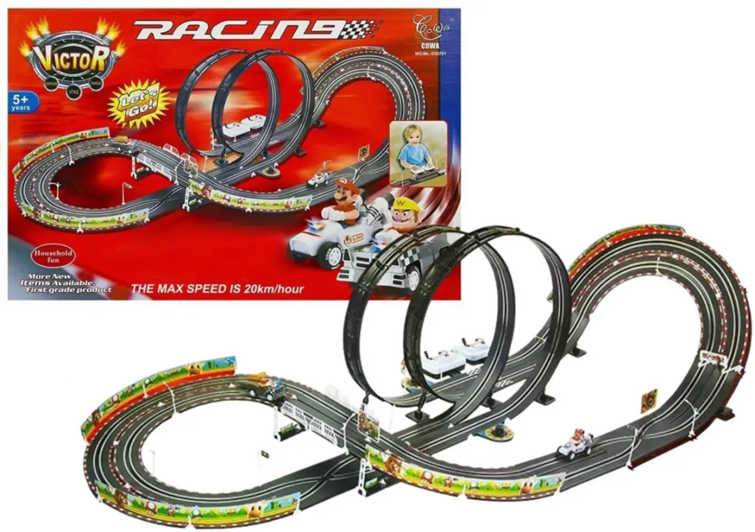 Mario-racebaan met 2 auto's