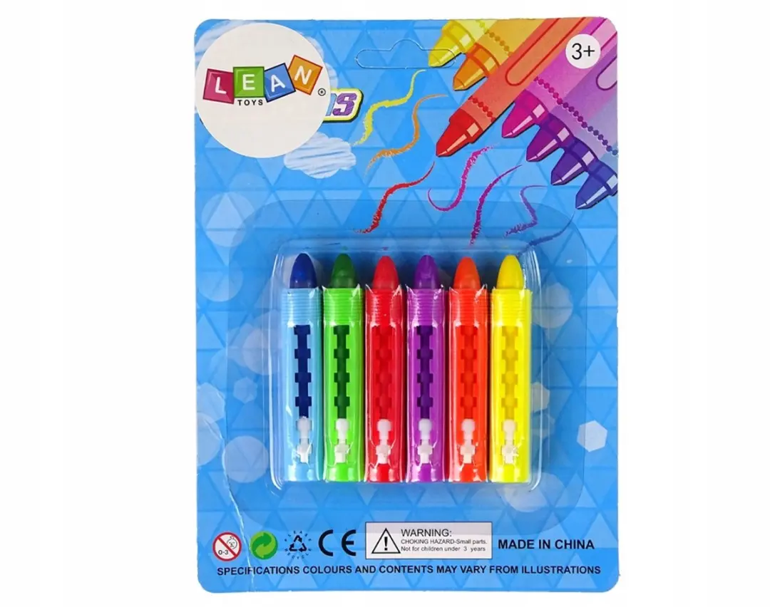 Lean Toys Pastel Krijtset 6 Stuks - Meerkleurig - afbeelding 5 van 5