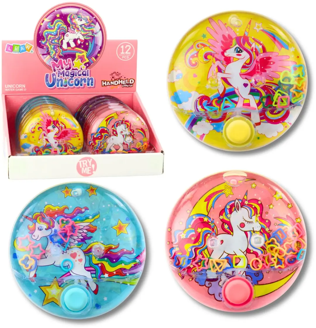Water Arcade Spel Eenhoorn Kleurrijk Rond 10 Cm