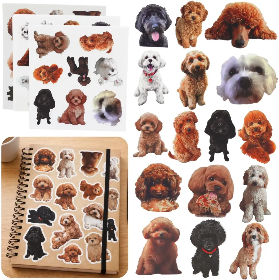 Set stickers met dozen en honden voor het versieren van verschillende motieven 5