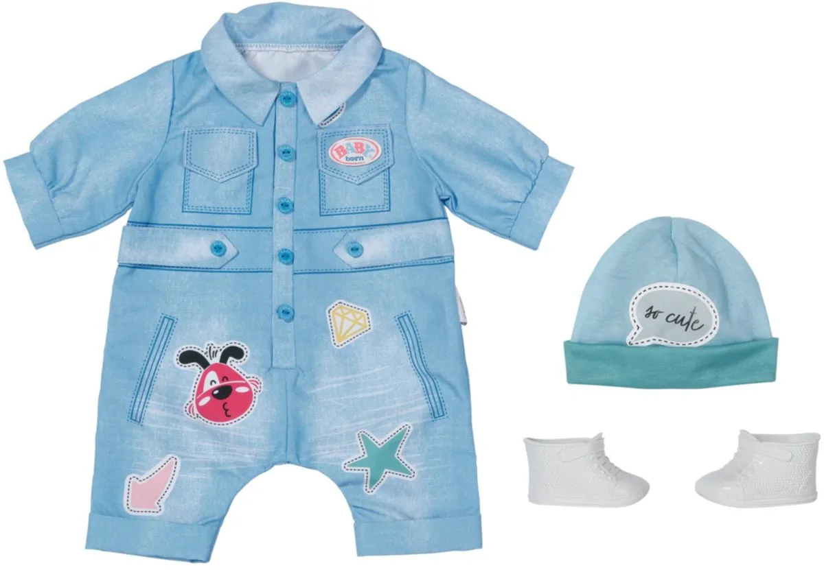 Baby Born Deluxe Jeans Overall 43cm - Blauw