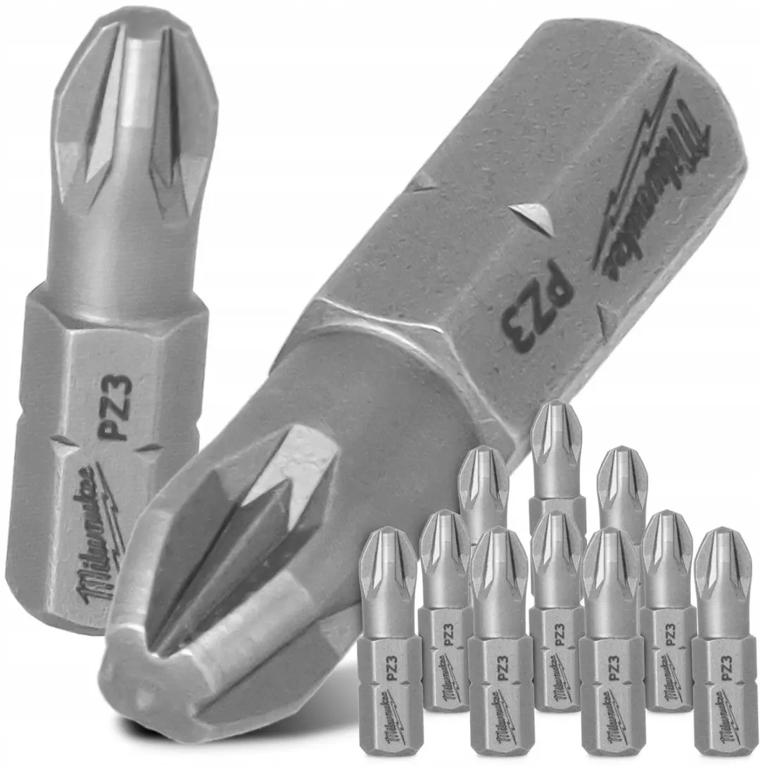 Milwaukee PZ3 Bits 25mm Magnetisch Staal S2 10 Stuks
