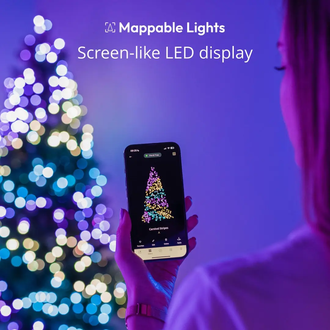 Twinkly Strings Lichtsnoer 750LED RGB 60m - Zwart - afbeelding 3 van 6