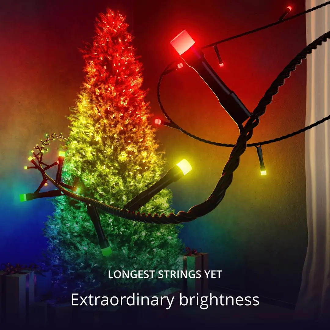 Twinkly Strings Lichtsnoer 750LED RGB 60m - Zwart - afbeelding 2 van 6