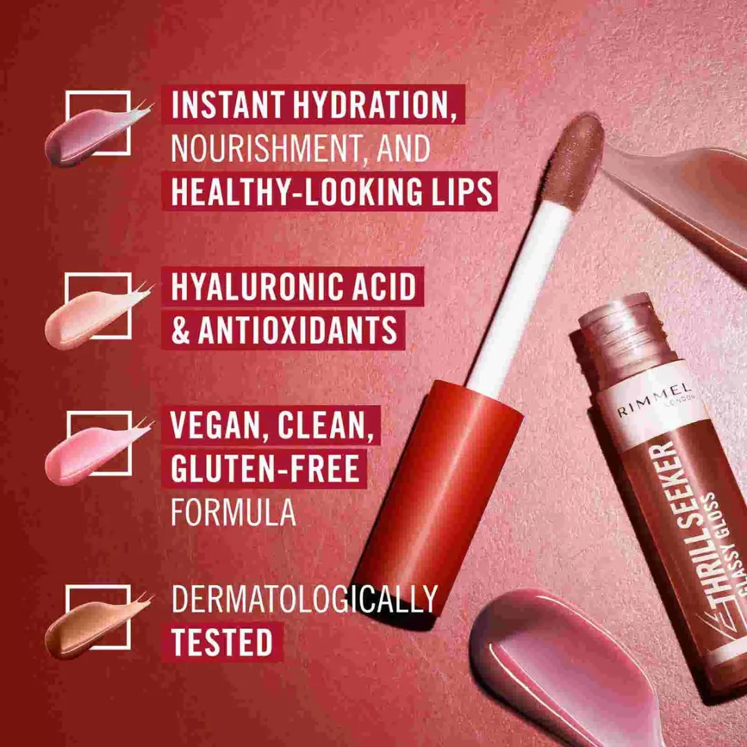 Rimmel London Thrill Seeker Glassy Gloss Roze 11ml