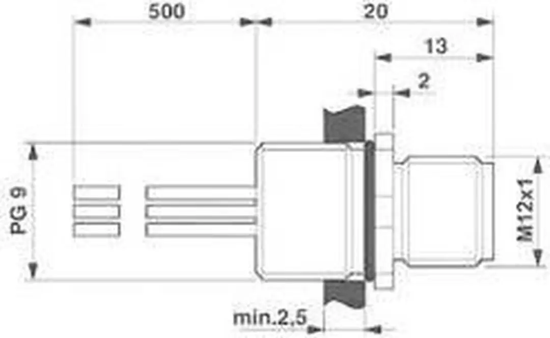 Phoenix Contact SACC-E-M12MS-8CON-PG9/0,5 M12 Connector