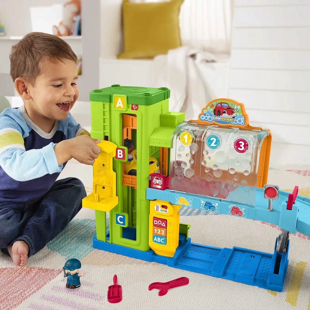 Fisher Price Little People Light-Up Learning Garage HRB35 - 3x AA
