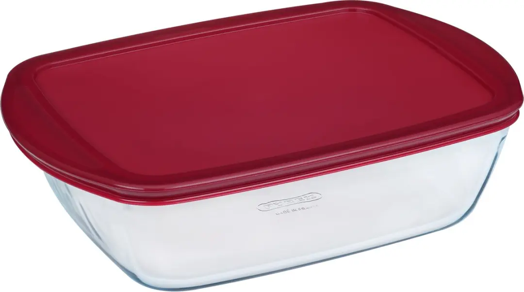 Pyrex Cook&Store voorraadbakken set, kommen met deksels, borosilicaatglas, ovenschaal