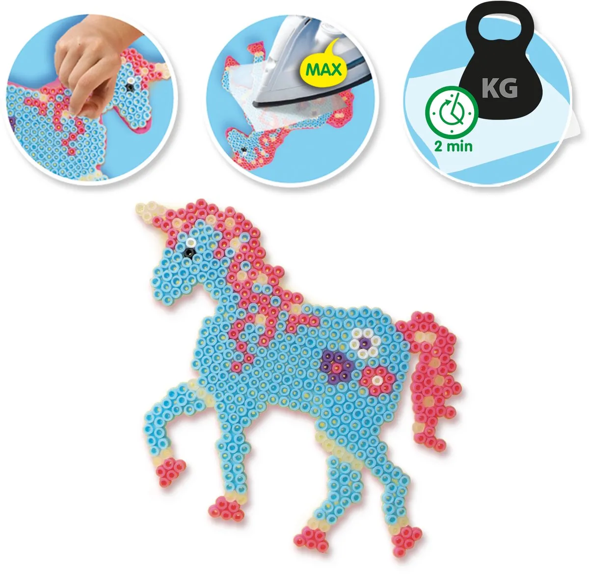 SES Creative Beedz Unicorn Strijkkralen - 1200 Stuks - 8 Kleuren