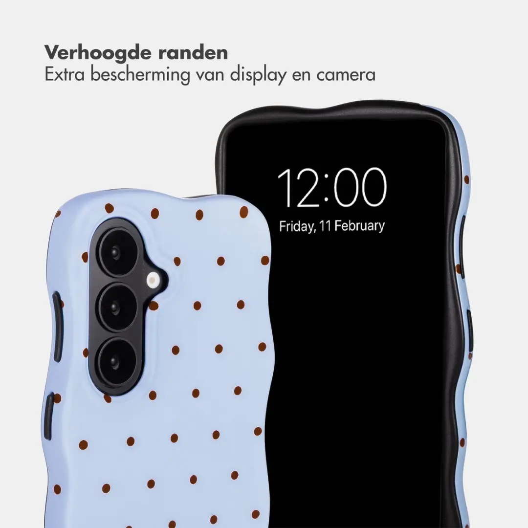 Selencia Wavy Backcover Hoesje Samsung Galaxy S26 - Lichtblauw - MagSafe - afbeelding 6 van 6
