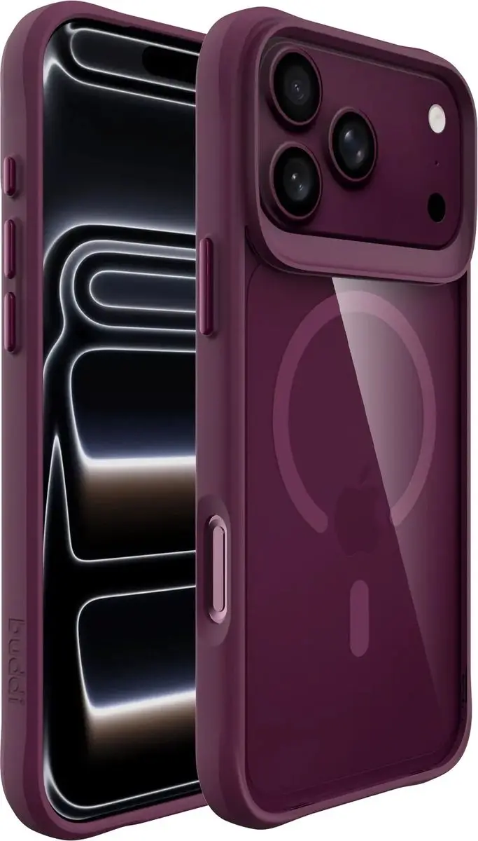 Buddi Hybrid Hoesje iPhone 14 Pro Max - MagSafe Rood