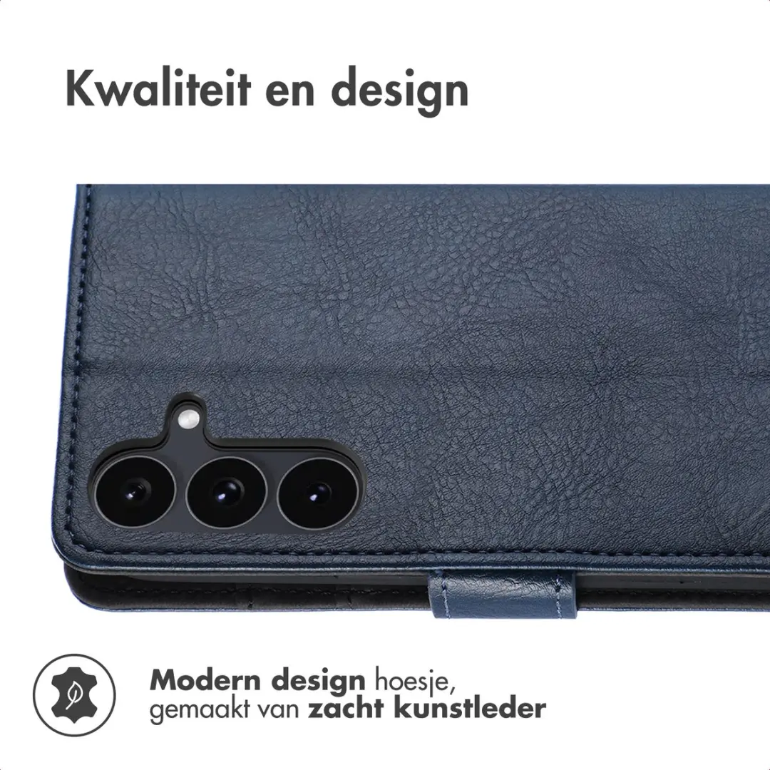 imoshiion Hoesje Samsung Galaxy S26 FE - 3 Pasjes - Donkerblauw