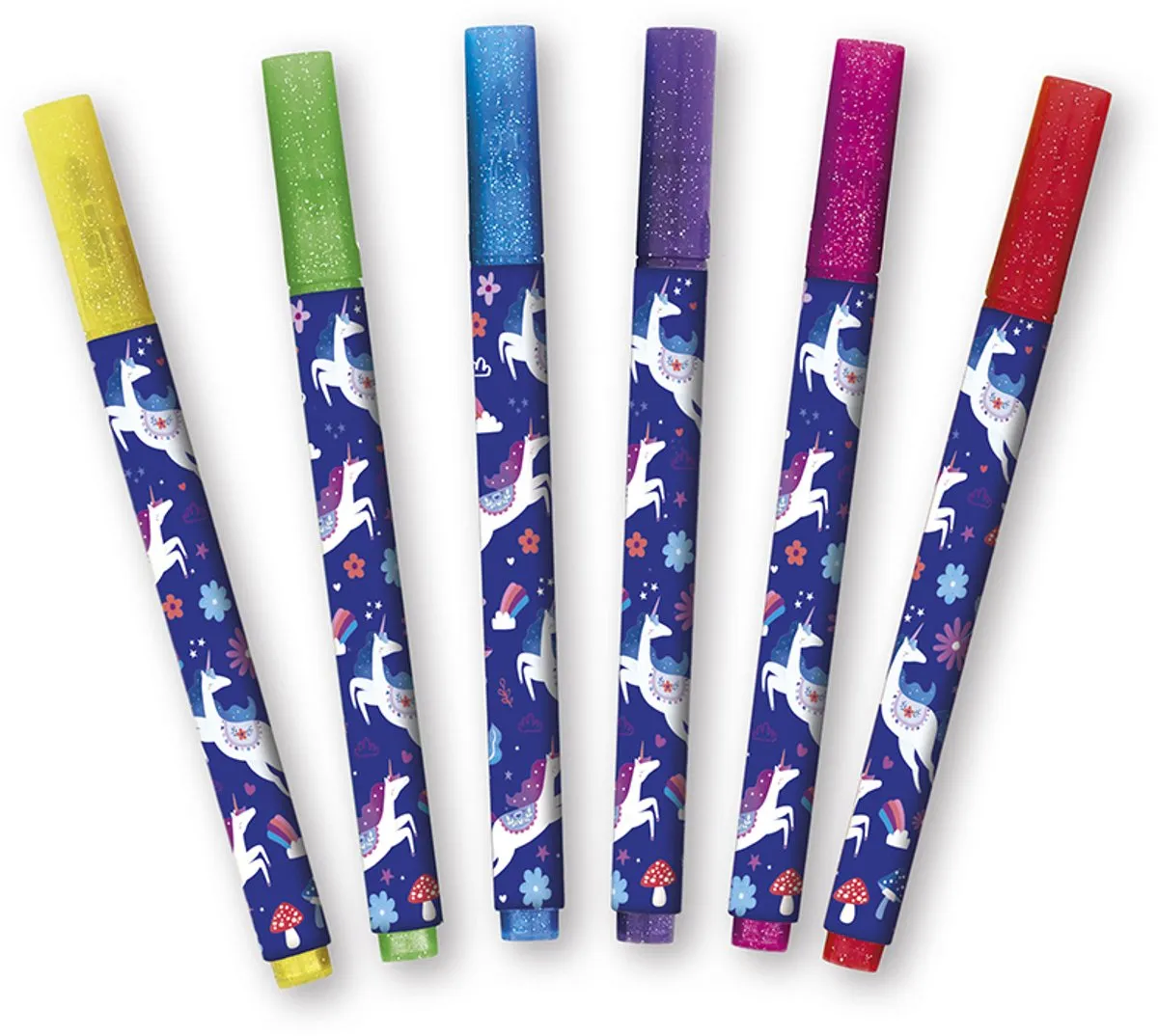 Janod Dreamland Unicorn Glitterstiften - 6 Stuks - Multikleur