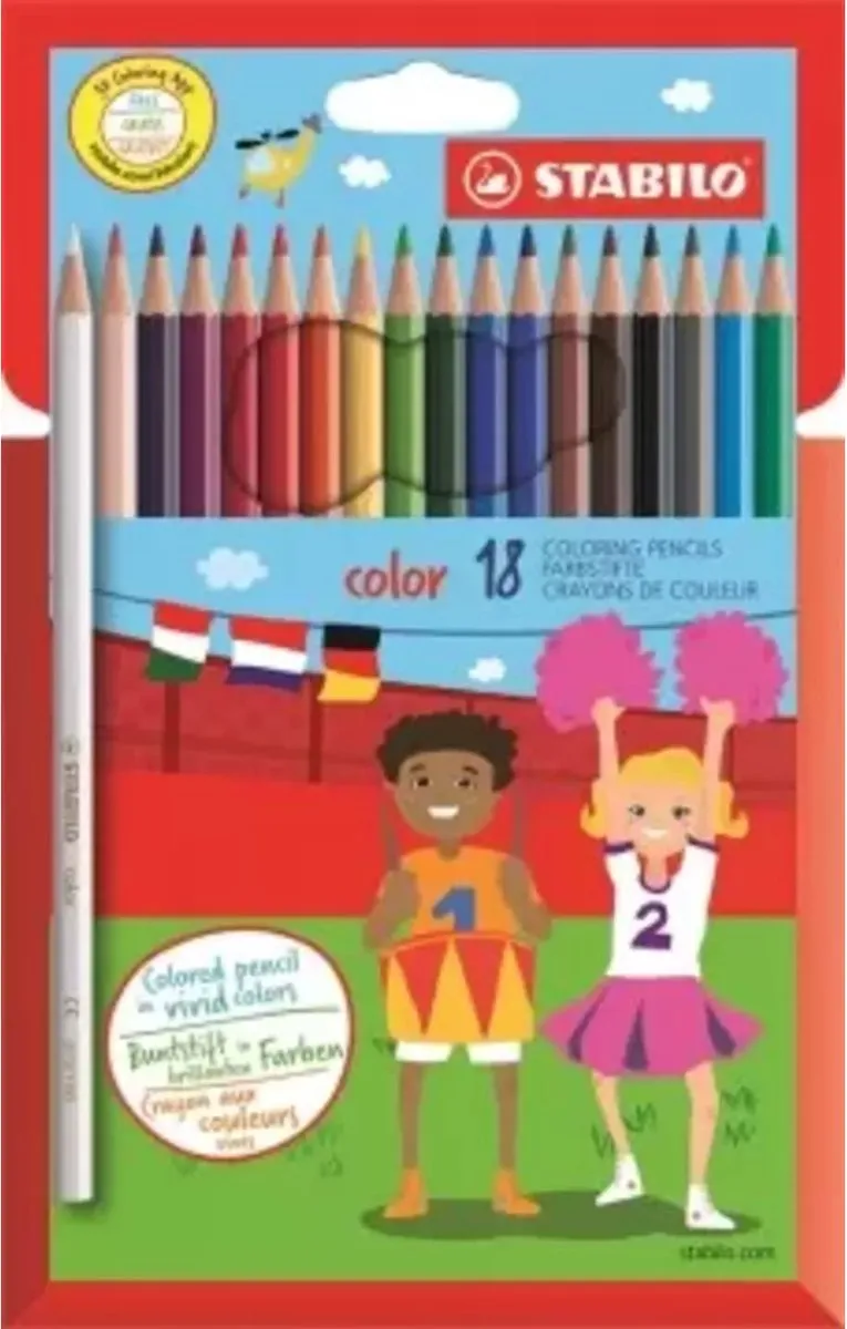 STABILO Color Kleurpotlood - 18 Stuks - Veelkleurig
