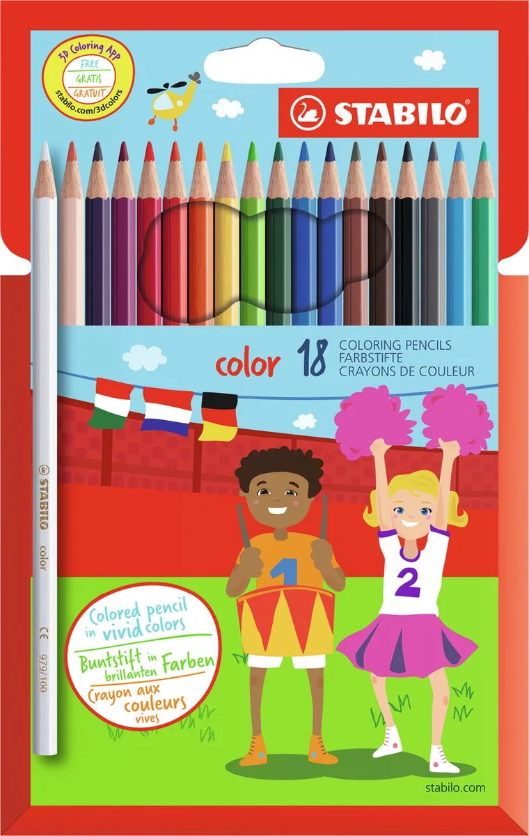 STABILO Color Kleurpotlood - 18 Stuks - Veelkleurig - afbeelding 6 van 6