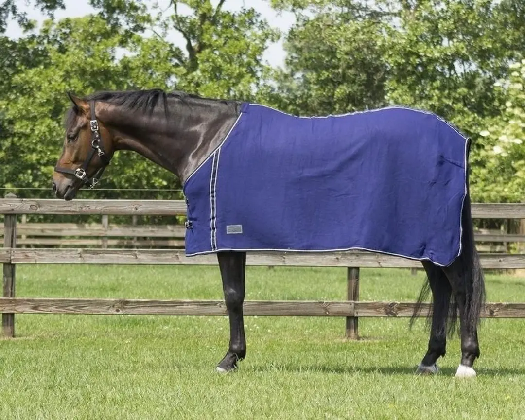 QHP Deken Fleece Basic Navy