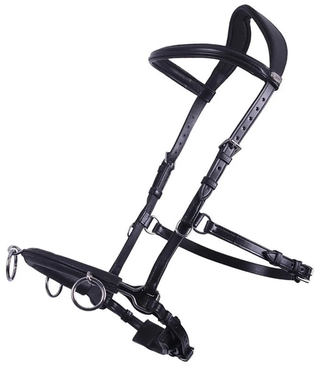 QHP Kaptoom Leder Extra Groot X-Full - Zwart