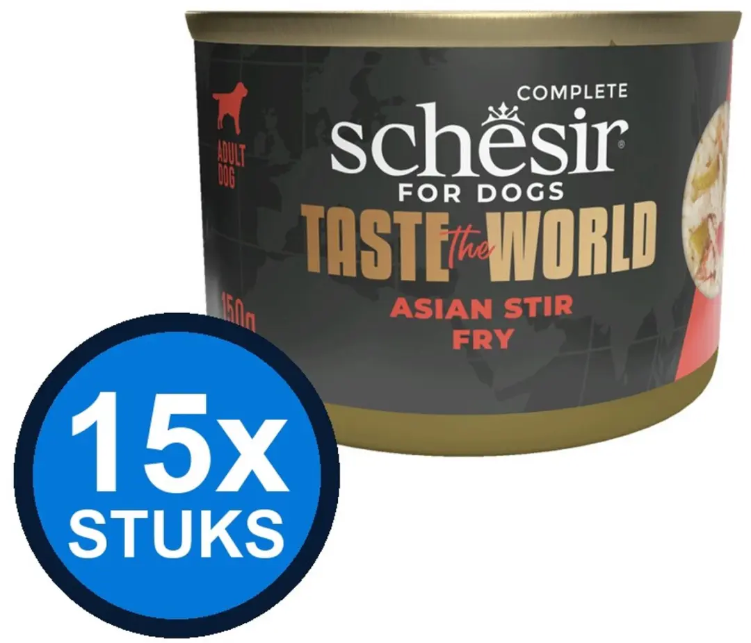 8x Schesir Taste The World hond blik asian stir fry 150gr