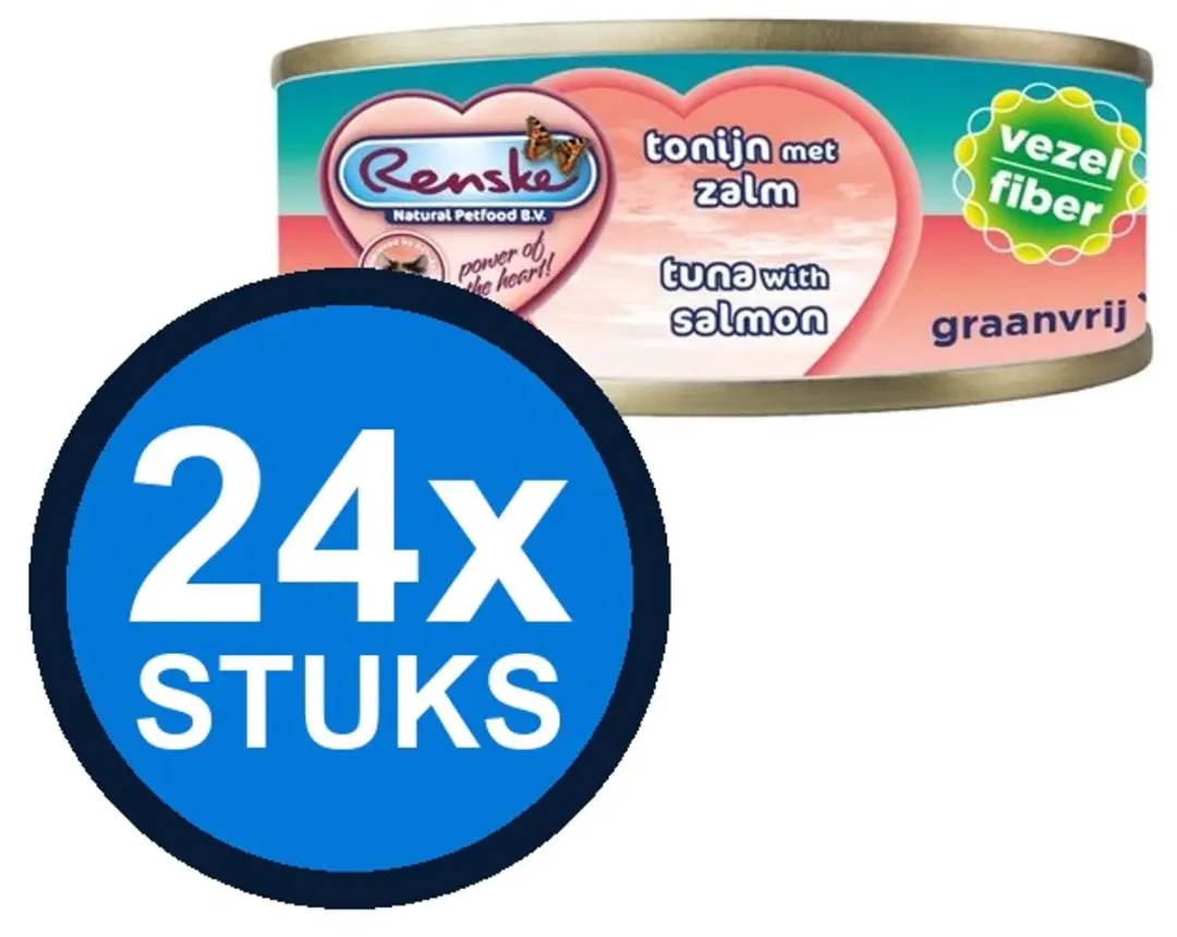 24x Renske vers kat vezel kip/zalm 70gr