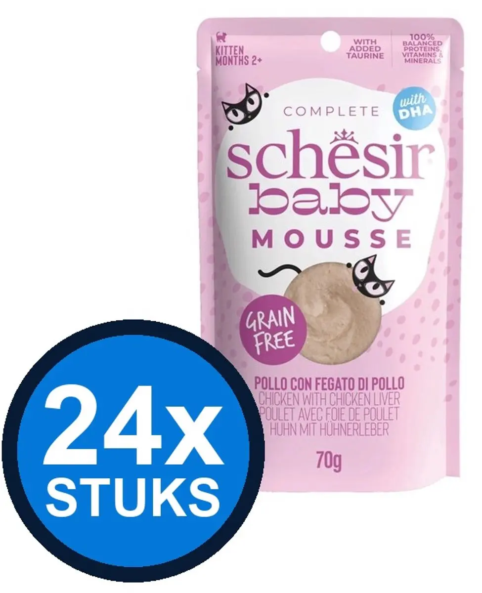 24x Schesir Baby Kitten Mousse