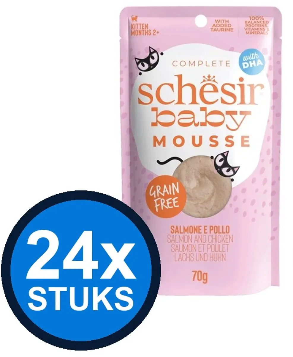 24x Schesir Baby Kitten Mousse
