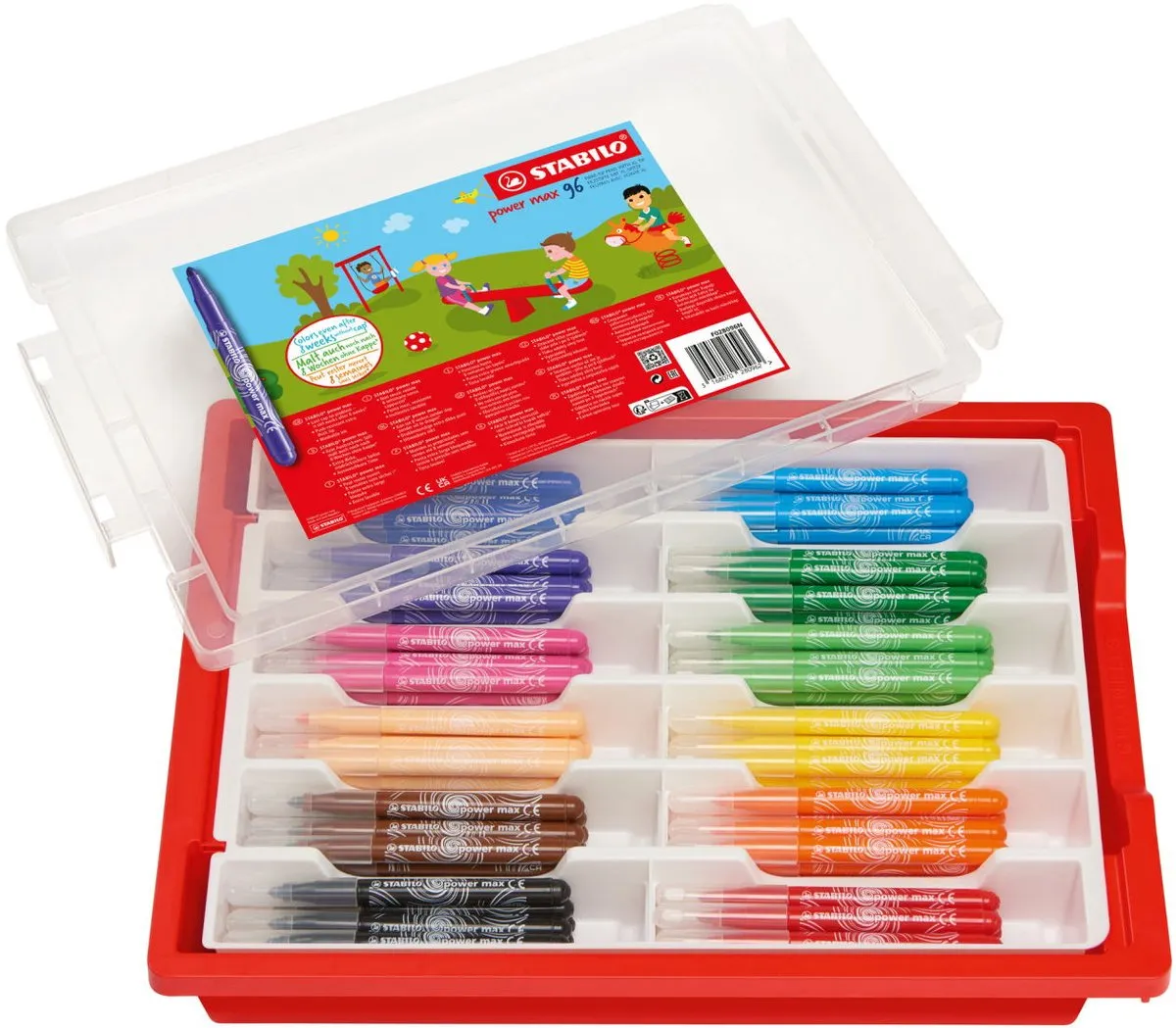 STABILO Extra-thick Viltstift F028096N - 96 Stuks - Rood