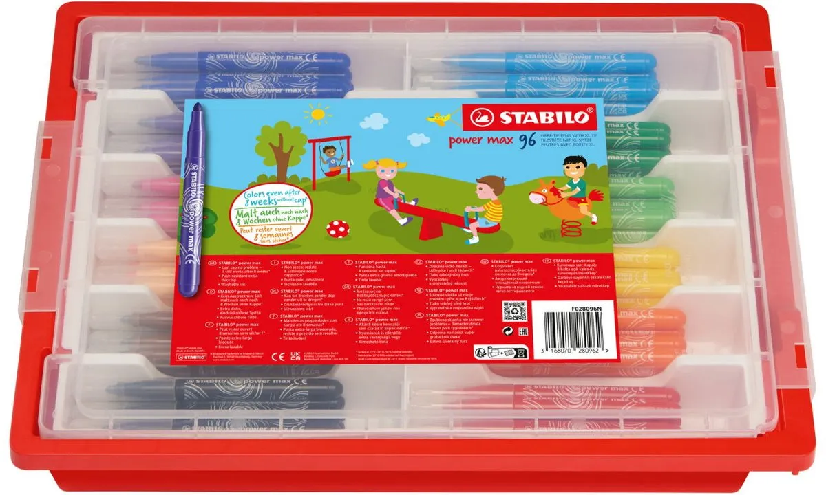 STABILO Extra-thick Viltstift F028096N - 96 Stuks - Rood