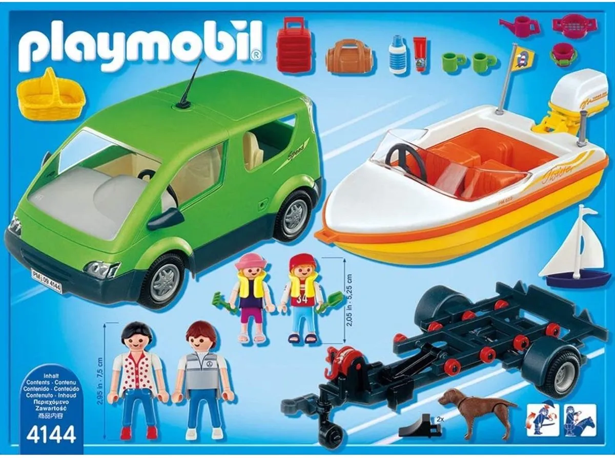 Playmobil Gezinswagen met boot 4144 - Meerkleurig