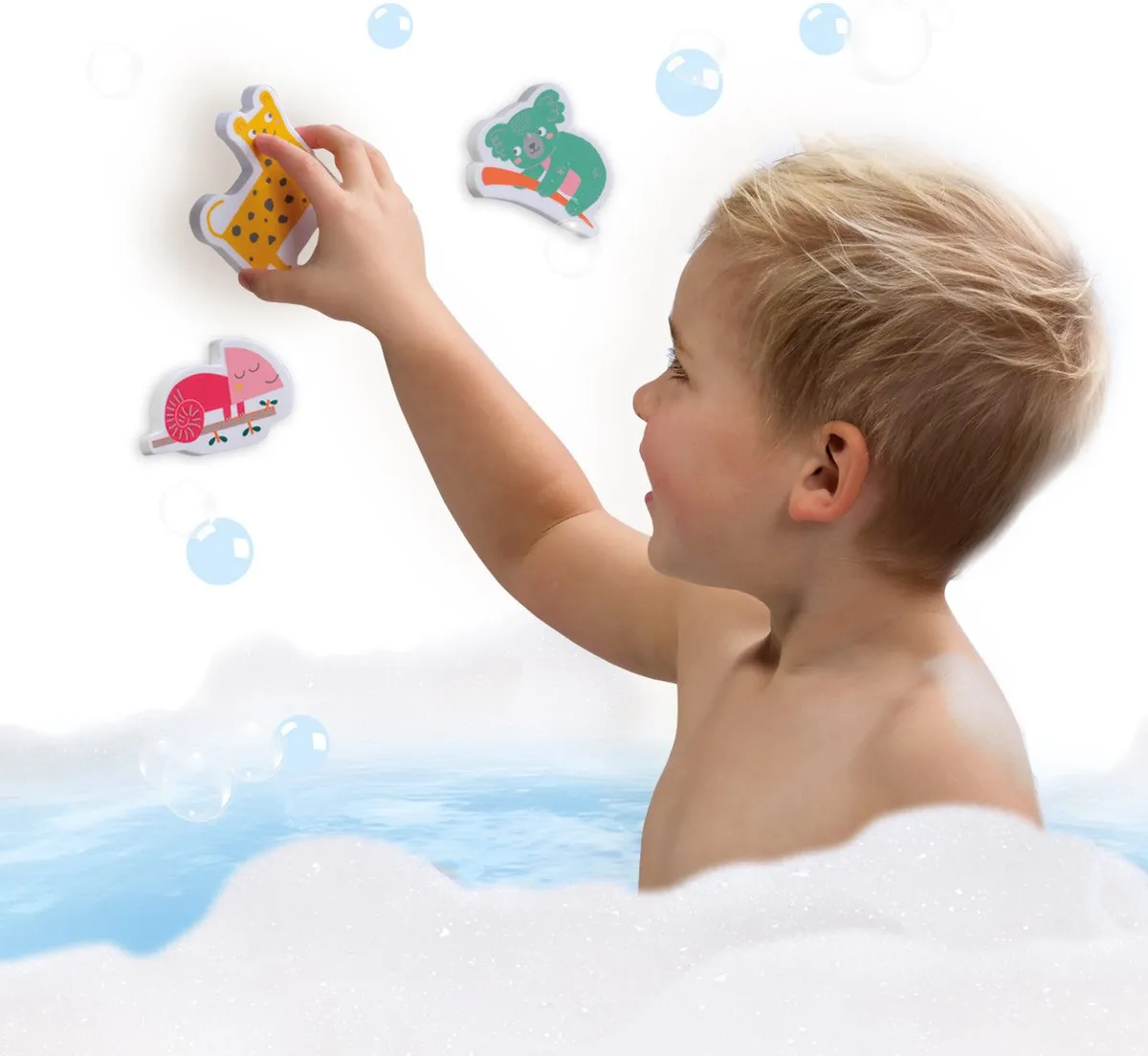 SES Creative Tiny Talents Bad Speelset Safari - 14 Figuren + 2 Bootjes - Multicolor