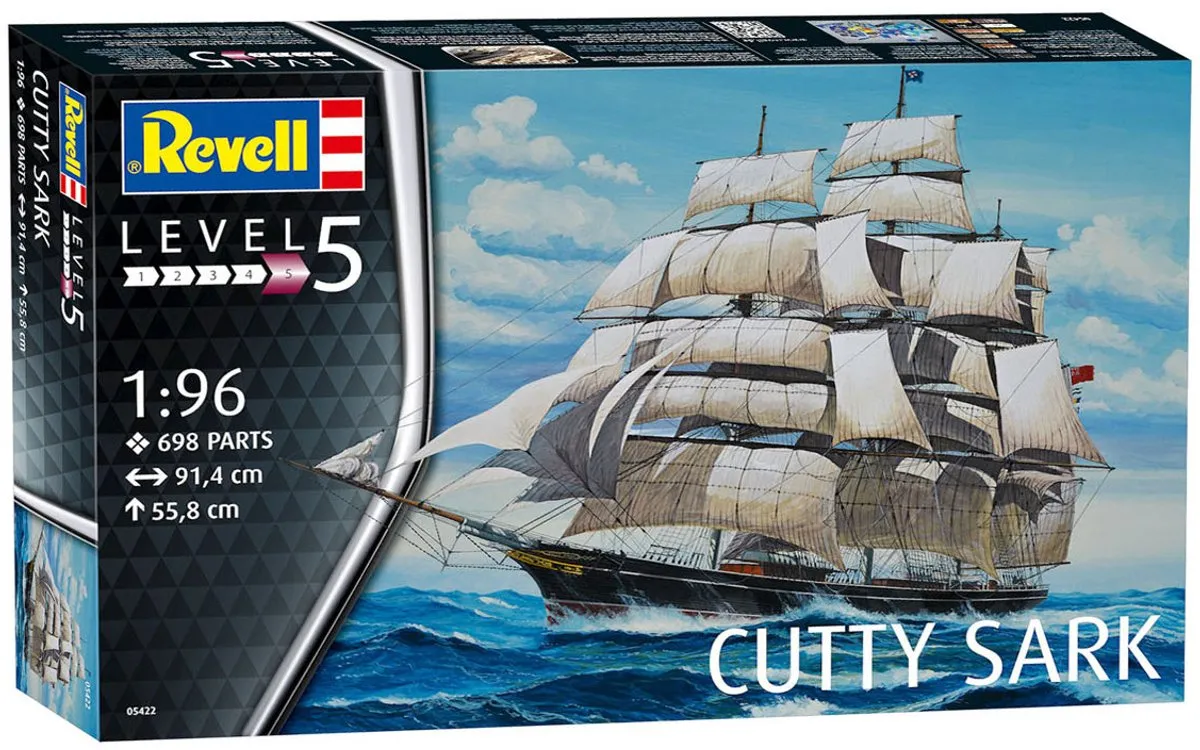 Revell 05422 Cutty Sark Boot Modelbouwpakket - 1:96 - 698 Onderdelen - Multi