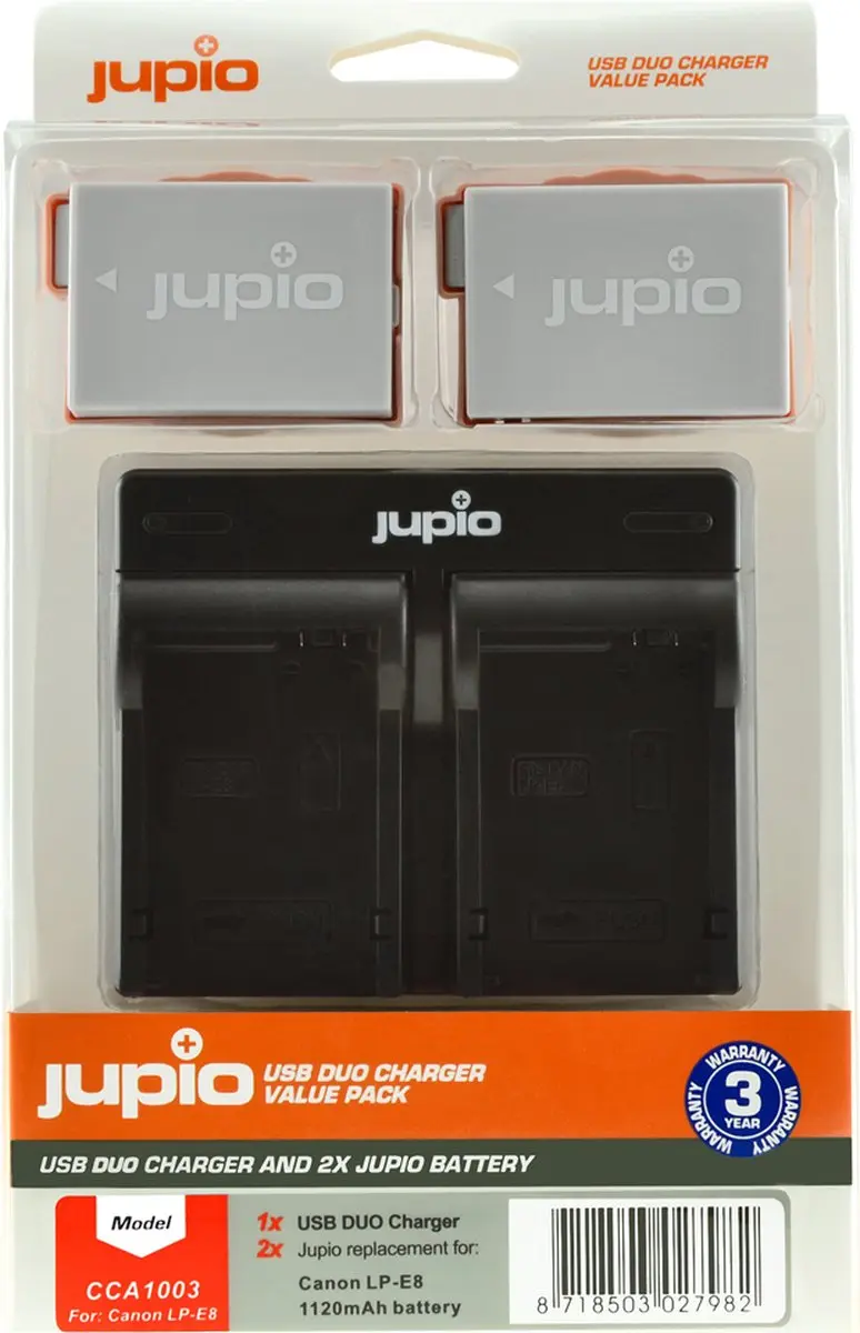 Jupio LP-E8 Accu Kit 2x1120mAh