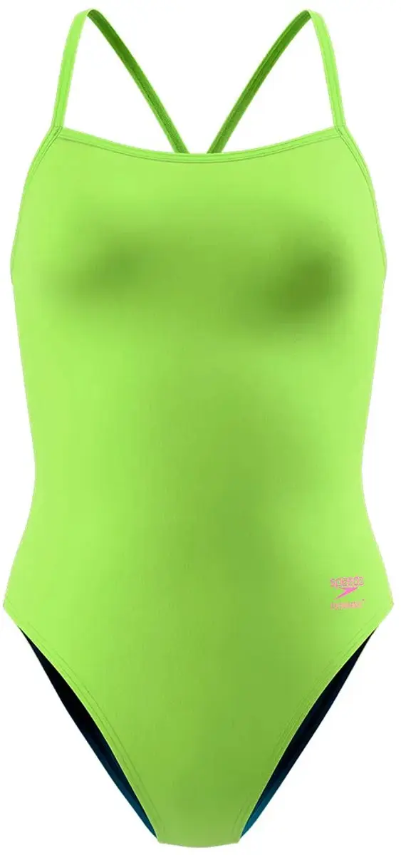 Speedo Solid V-back 2.0 Zwemkleding Groen 32 Vrouw