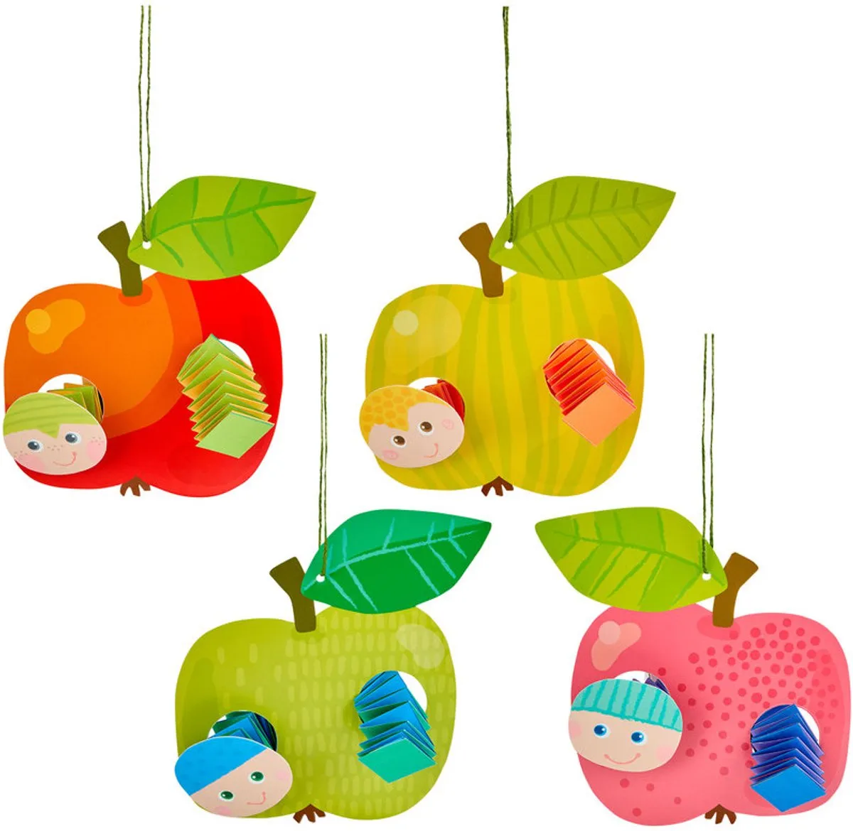 Haba Knutselpakket Appelmobiels met Rups - 4 Stuks